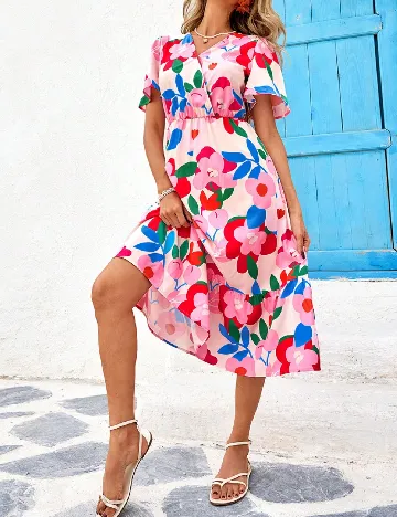 Rochie medie SHEIN CURVE, floral print