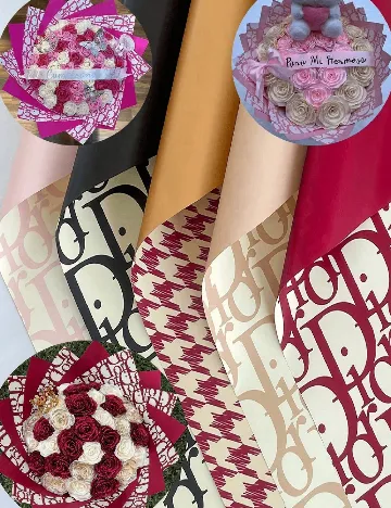 Hartie de impachetat SHEIN, crem/alb