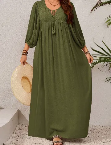 Rochie lunga SHEIN CURVE, verde