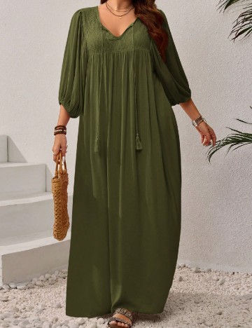 Rochie lunga SHEIN CURVE, verde