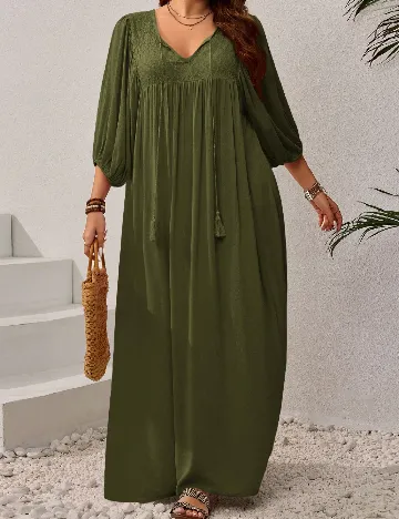 Rochie lunga SHEIN CURVE, verde