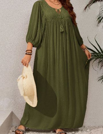 Rochie lunga SHEIN CURVE, verde