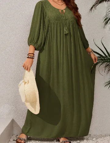 Rochie lunga SHEIN CURVE, verde