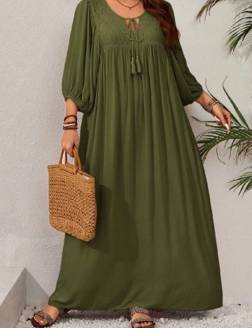 Rochie lunga SHEIN CURVE, verde