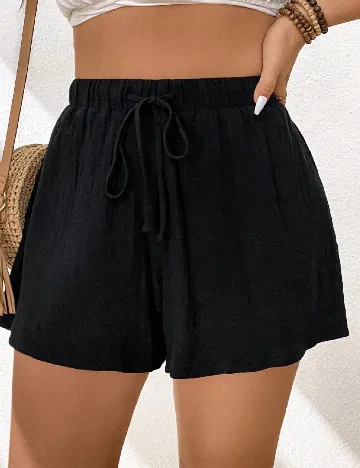 Pantaloni scurti SHEIN CURVE, negru