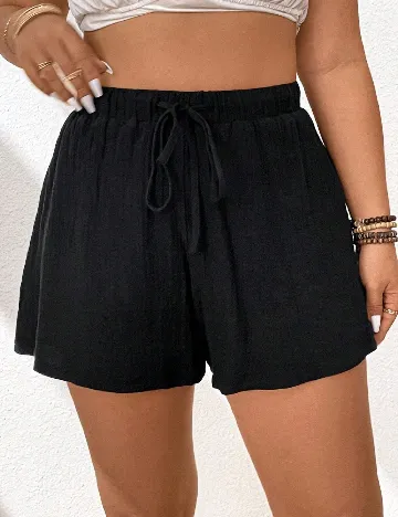 Pantaloni scurti SHEIN CURVE, negru