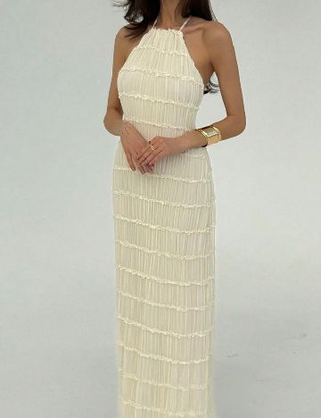 Rochie lunga SHEIN, crem