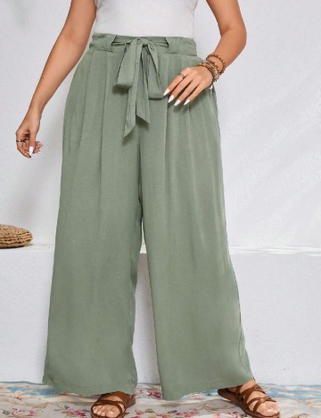 Pantaloni SHEIN CURVE, verde