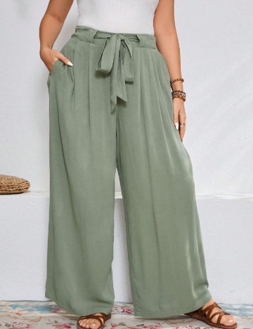 Pantaloni SHEIN CURVE, verde
