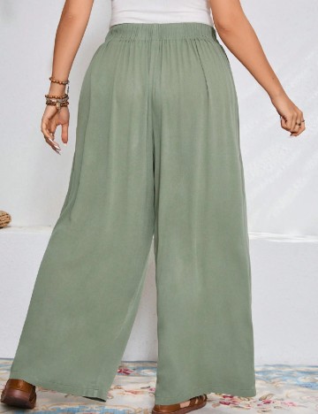 Pantaloni SHEIN CURVE, verde