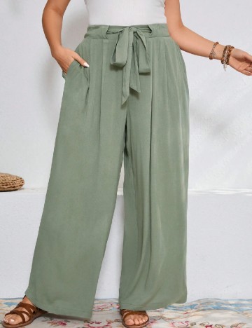 Pantaloni SHEIN CURVE, verde