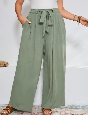 Pantaloni SHEIN CURVE, verde