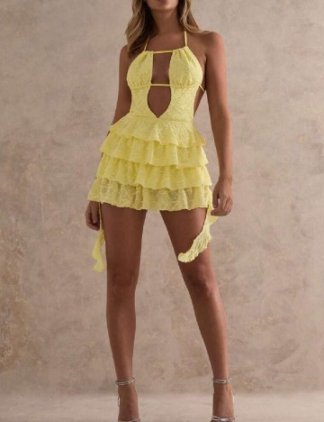 Rochie scurta SHEIN, galben