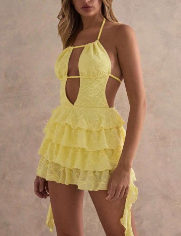 Rochie scurta SHEIN, galben