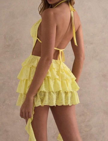 Rochie scurta SHEIN, galben