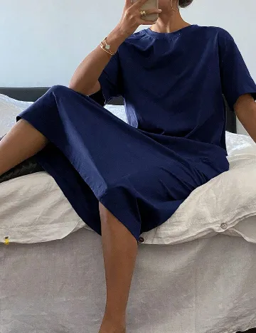 Rochie medie Dazy, bleumarin
