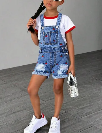 Salopeta Shein Kids, albastru