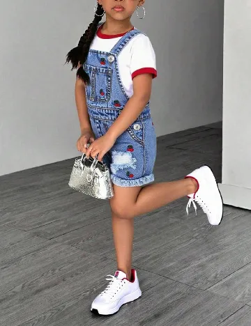 Salopeta Shein Kids, albastru