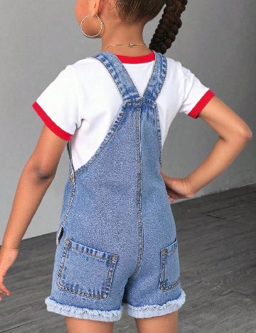 Salopeta Shein Kids, albastru