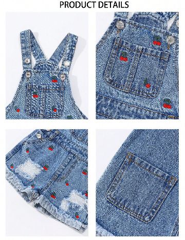 Salopeta Shein Kids, albastru