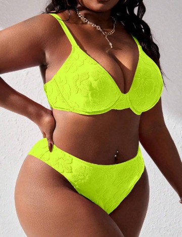 Costum de baie SHEIN CURVE, verde