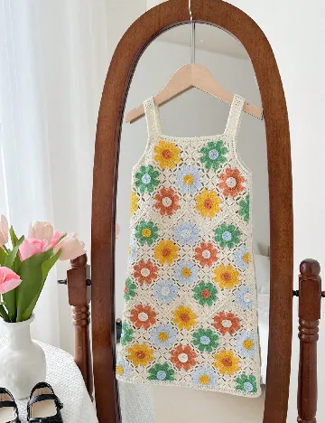 Rochie de plaja Shein Kids, floral