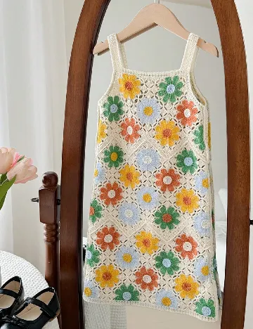 Rochie de plaja Shein Kids, floral