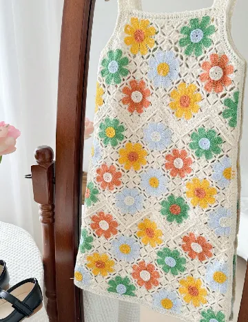 Rochie de plaja Shein Kids, floral