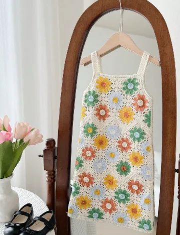 Rochie de plaja Shein Kids, floral