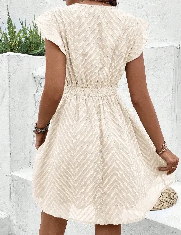 Rochie scurta SHEIN, crem