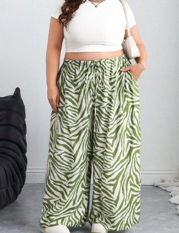 Pantaloni SHEIN CURVE, verde