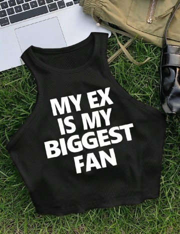 Top SHEIN, negru/alb