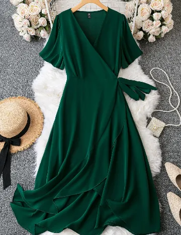 Rochie lunga SHEIN CURVE, verde