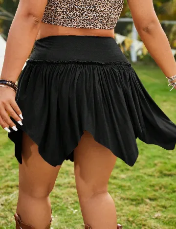 Fusta pantalon SHEIN CURVE, negru