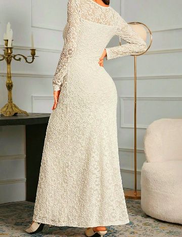 Rochie lunga SHEIN, crem