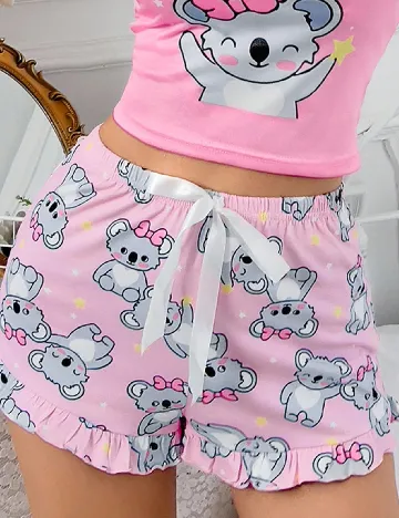 Pantaloni de pijama SHEIN, roz