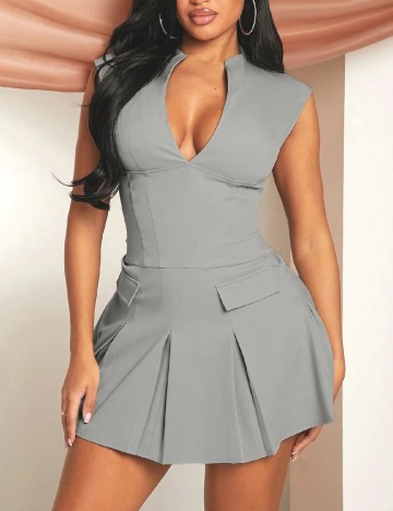 Rochie scurta SHEIN, gri
