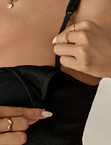 Top SHEIN Maternity, negru