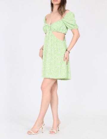 Rochie scurta Bershka, verde