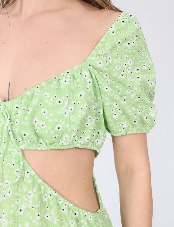 Rochie scurta Bershka, verde