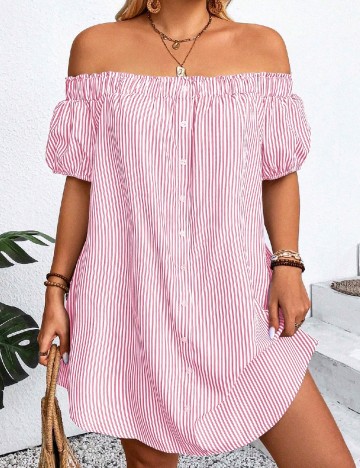 Rochie scurta SHEIN CURVE, roz