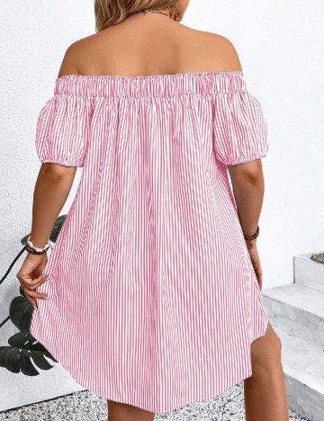 Rochie scurta SHEIN CURVE, roz