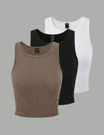 Set topuri 3 bucati SHEIN, mix culori