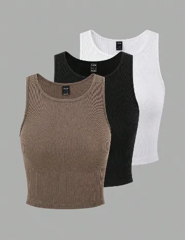 Set topuri 3 bucati SHEIN, mix culori