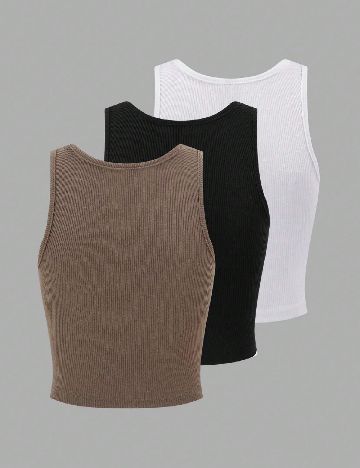 Set topuri 3 bucati SHEIN, mix culori