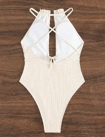 Costum de baie SHEIN, crem