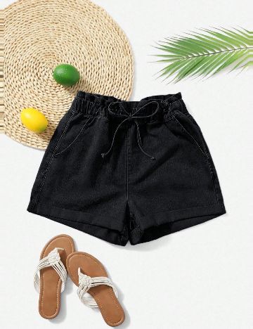 Pantaloni scurti SHEIN CURVE, negru