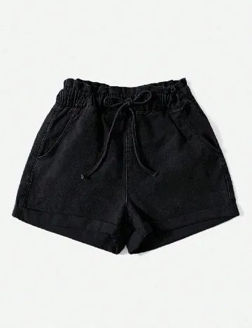 Pantaloni scurti SHEIN CURVE, negru