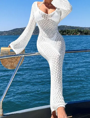 Rochie de plaja SHEIN, alb