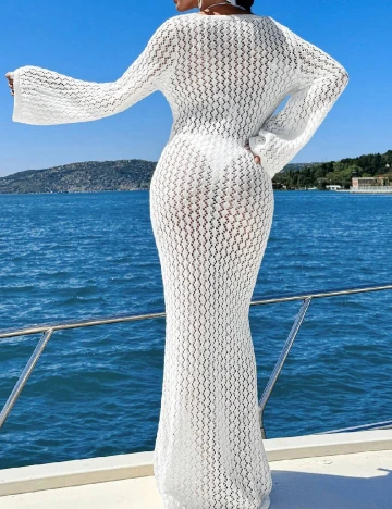Rochie de plaja SHEIN, alb